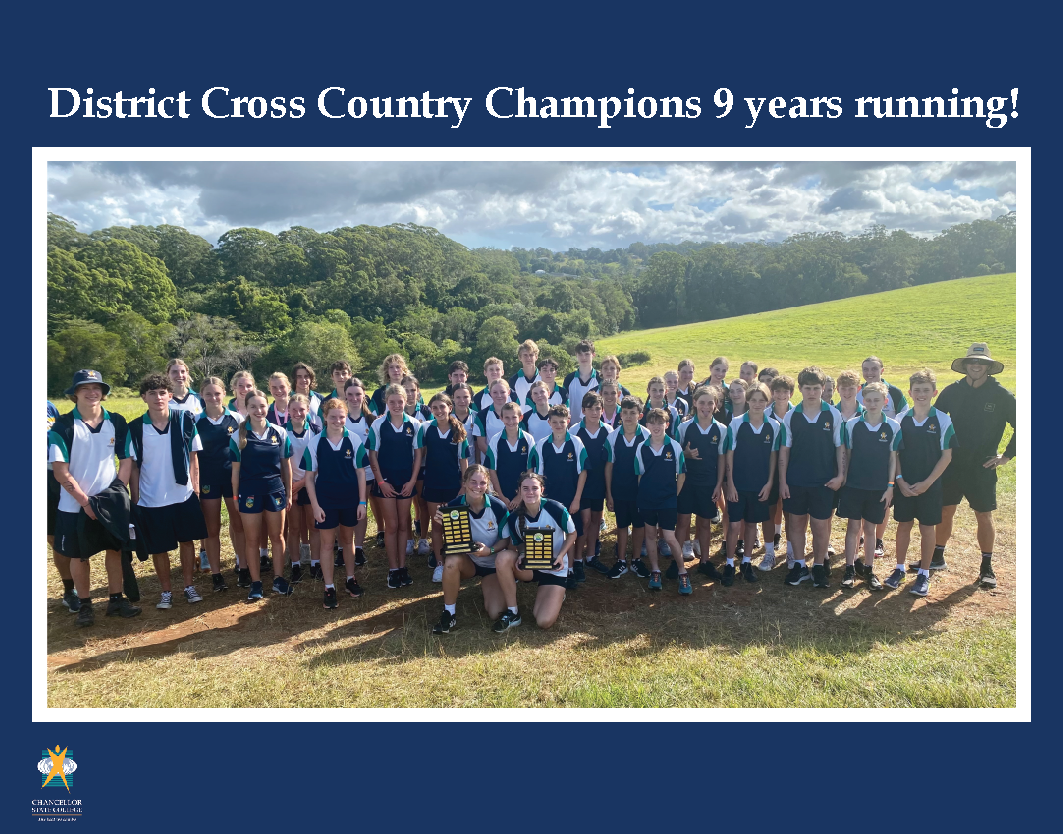 District Cross Country Champions 9 years running!